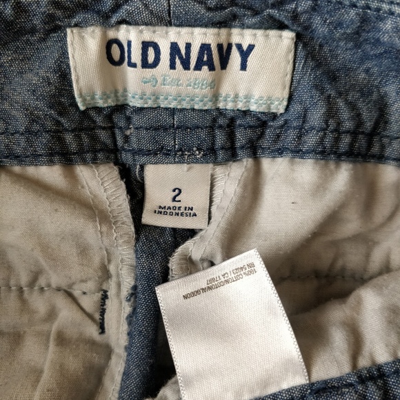 4/$15 Old Navy Blue Chambray Denim Shorts 2 - Picture 7 of 8